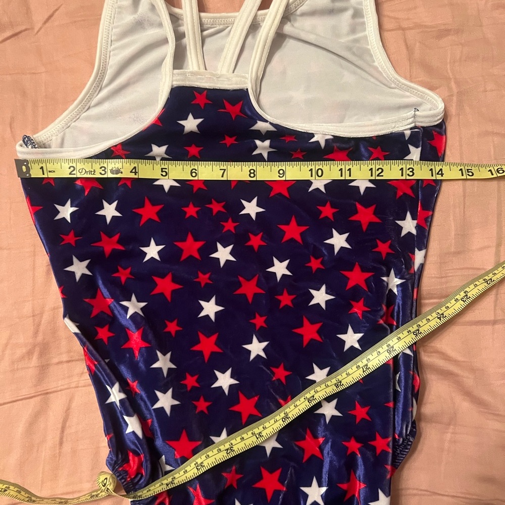 Navy Star Print One-Piece Swimsuit - Red & White Stars - Picture 13 of 16